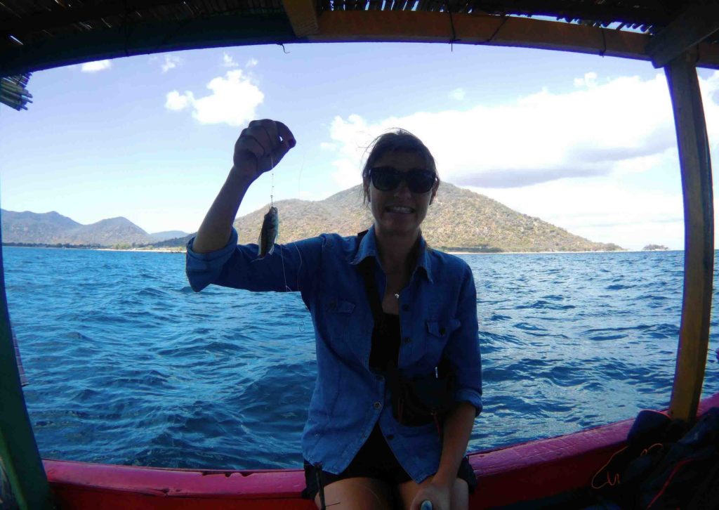 This is a boat on Lake Malwai where we went on a fishing trip and fished like the locals do it.