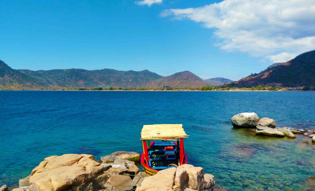 This is Lake Malawi at Cape Maclear, a peninsula in the south of Malawi.