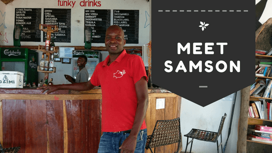 This is Samson from Cape Maclear Malawi. He is a chef at a restarant in a hostel at Cape Maclear Malawi.